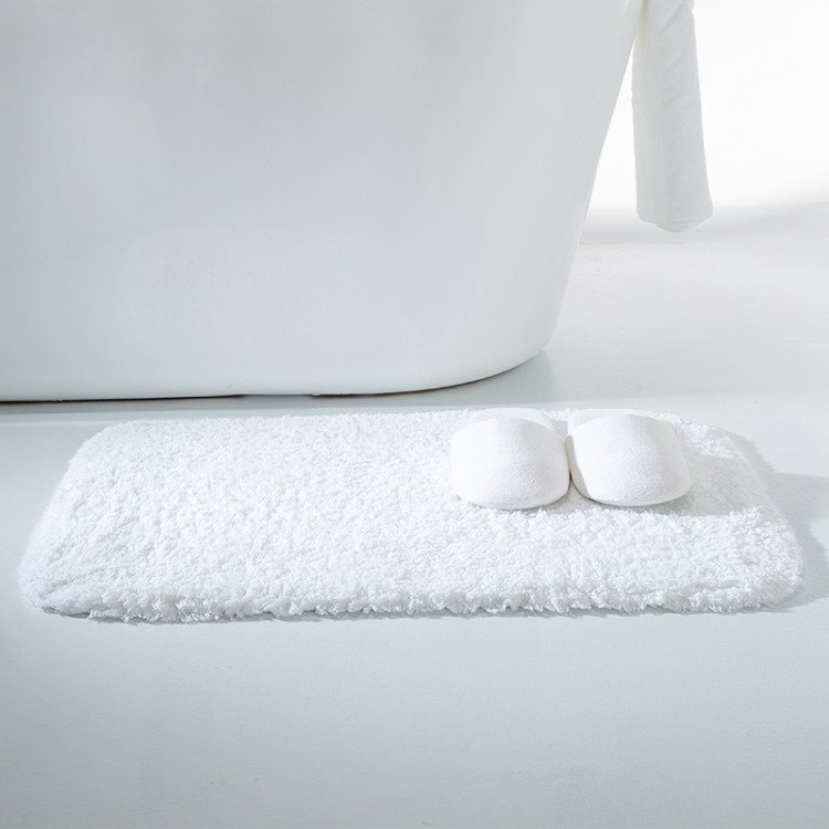 Custom Plain White 4pcs Hotel High Quality Hospitality Bath Mat Towel Set