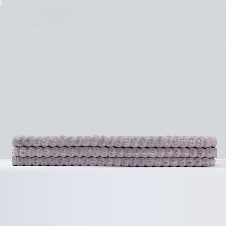 Wholesale Hotel Bathroom White Cotton Soft Non Slip Jacquard Bath Mat