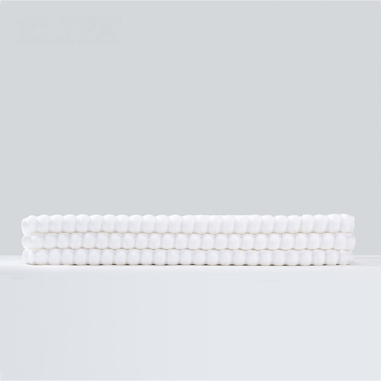 Supply High Quality Hotel White Cotton Soft Non Slip Jacquard Bath Mat