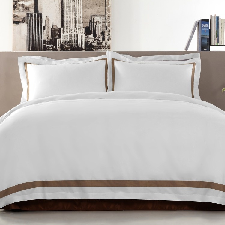 Natural 100% Cotton 400 Thread Count Bed Sheet Set Home Linen Luxury Organic 100% Cotton King Size Bedding Sets