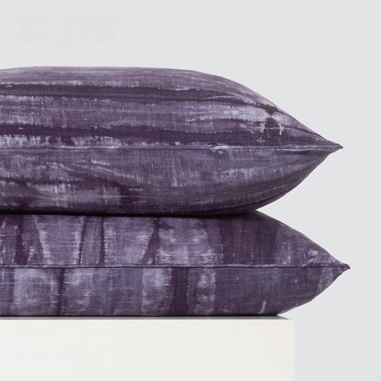 hot sale wholesale customized purple printing cushion cover for bed and sofa