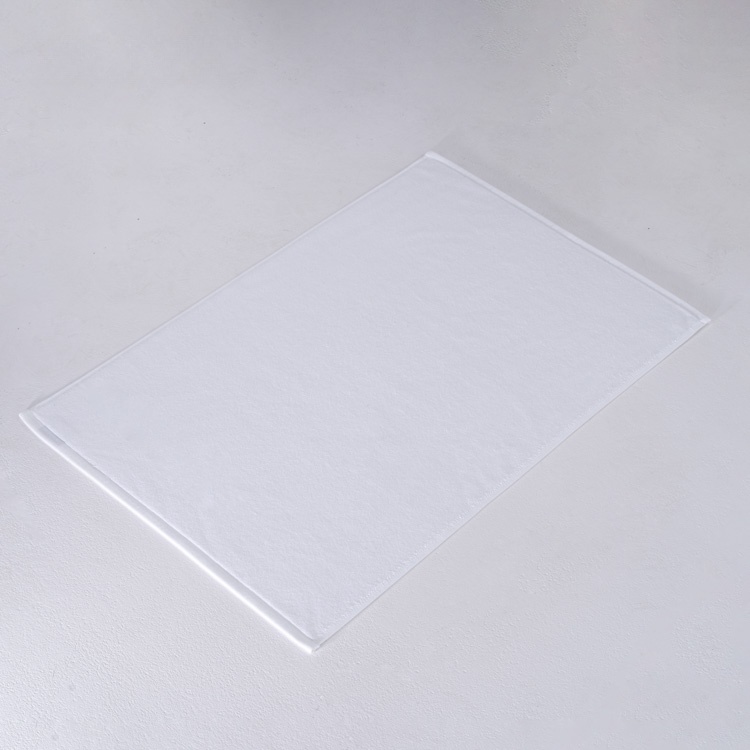 32s Bath Mats High End Pure Cotton White 50 80cm Plain Weave