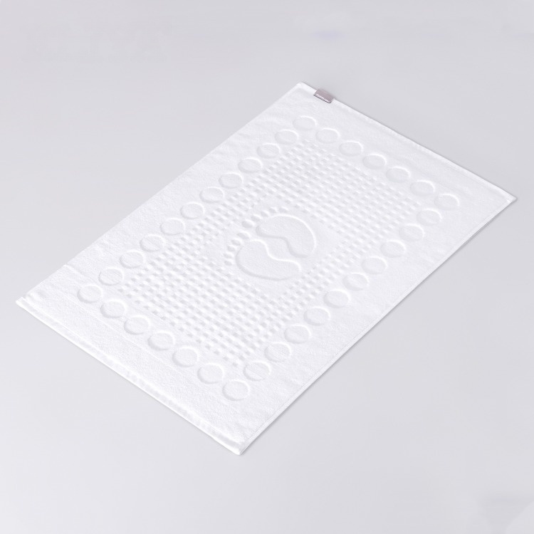Customizable Floor Towels With Elegant Little Foot Jacquard Patterns Made By 100 Cotton