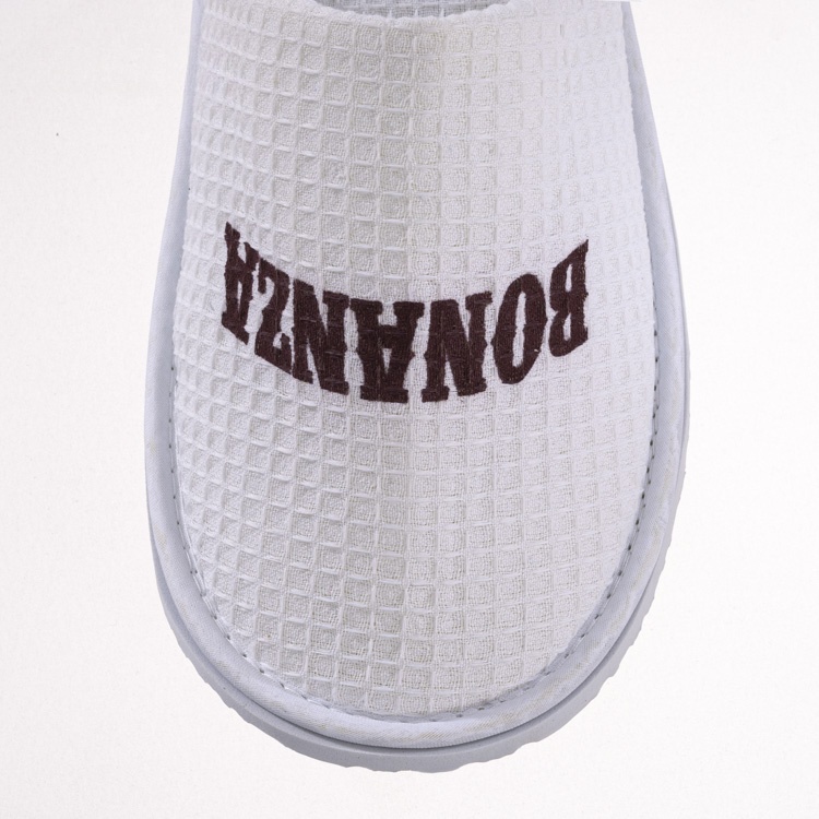 Ope Toe Style Waffle Slippers White With Good Breathability For Star Hote