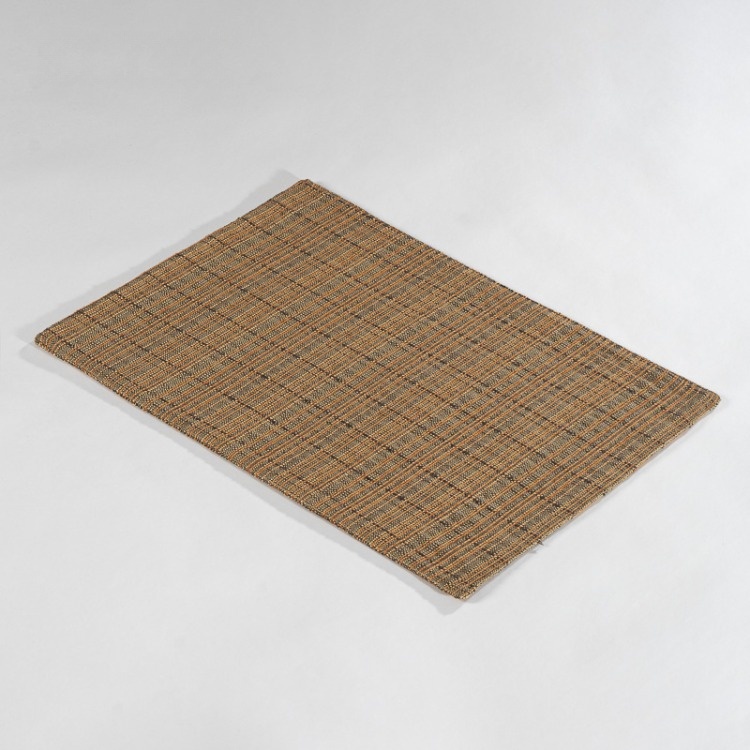 Elegant Striped Orange Linen Placemat