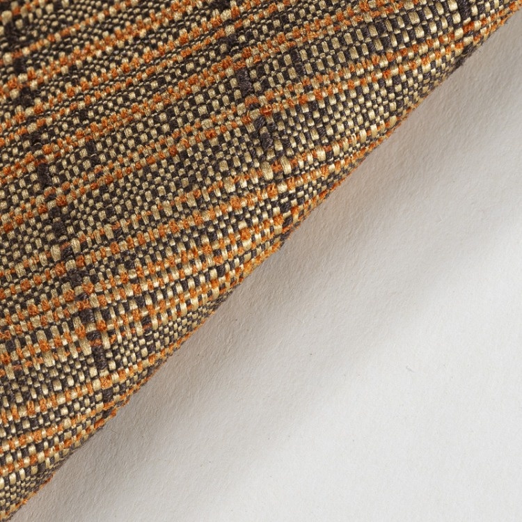 Elegant Striped Orange Linen Placemat