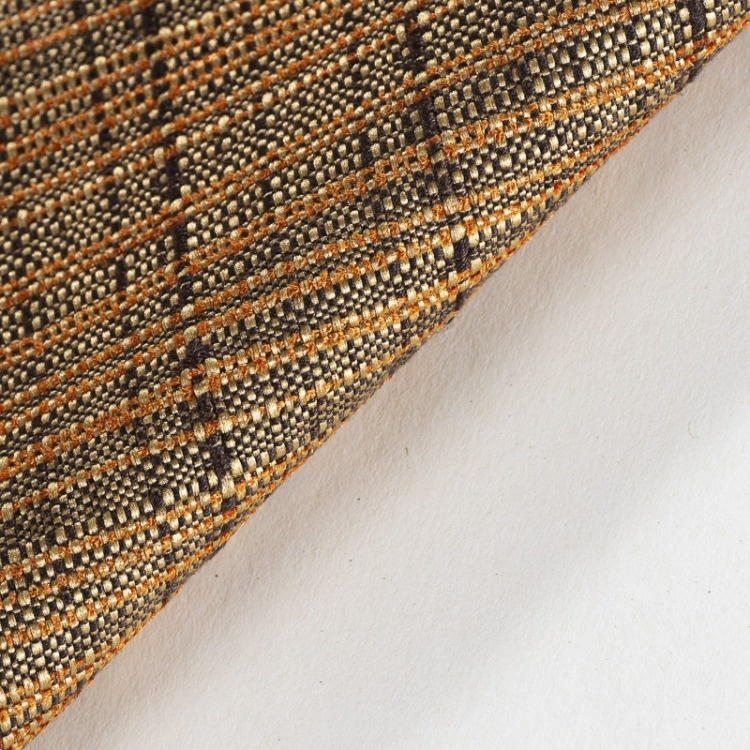 Orange Striped Linen Round Corner Placemats