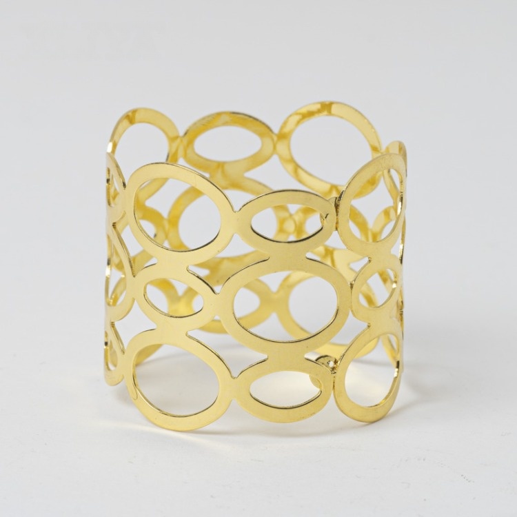 Gold Bubble Hollow Metal Napkin Ring