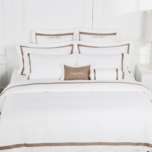 Luxury Hotel Embroidery Linen Comforter Cover Bed Sheets Set