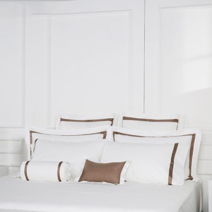 Luxury Hotel Embroidery Linen Comforter Cover Bed Sheets Set