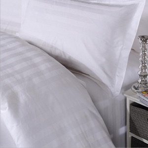 - 300 Thread Count 3cm Stripe Sheets Luxury Hotel Bed Sheets