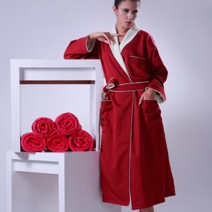 Luxury Linen Collection Women 5 Star Hotel Bathrobe Spa Robe