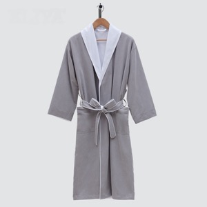 Super Soft Terry Material High Gsm White Bathrobe With Good Water