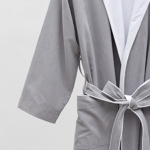 Super Soft Terry Material High Gsm White Bathrobe With Good Water