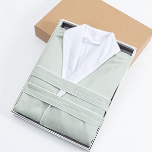 High Quality Bathrobe Double Layer Bathrobe Green Wholesale