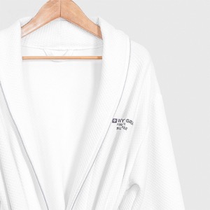 Super Soft Terry Material High Gsm White Bathrobe With Good Water