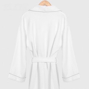 Super Soft Terry Material High Gsm White Bathrobe With Good Water