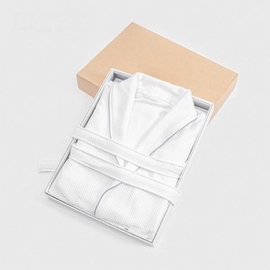 Super Soft Terry Material High Gsm White Bathrobe With Good Water