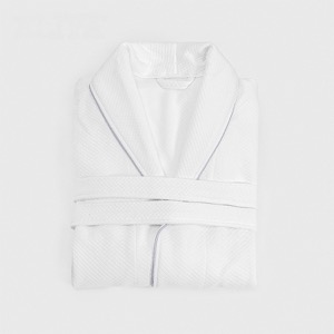 Super Soft Terry Material High Gsm White Bathrobe With Good Water