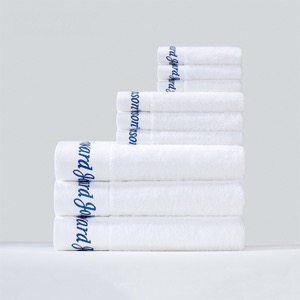 Hotel Luxury 100 Cotton Towel Set Hand Towel With Embroidery Logo