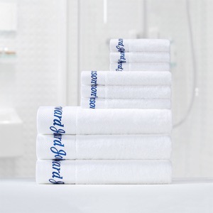 Hotel Luxury 100 Cotton Towel Set Hand Towel With Embroidery Logo
