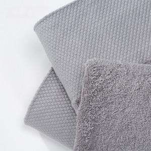 Ready To Ship 3pcs Cotton Five Star Dobby Border White Face Hand Bath Towel Set