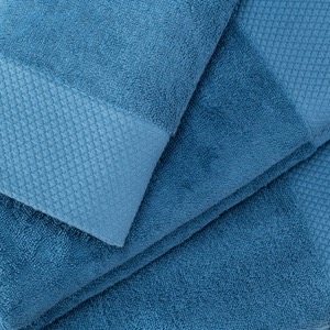 Wholesale 3pcs Pure Cotton Five Star Dobby Border Gray Face Hand Bath Towel Set