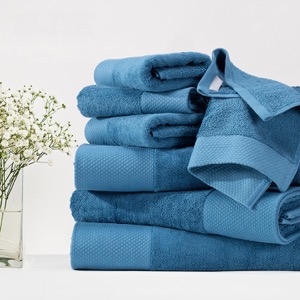 Wholesale 3pcs Pure Cotton Five Star Dobby Border Gray Face Hand Bath Towel Set