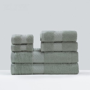 Pure Cotton Luxury Border Five Star Hotel Red Bath Hand Towel Set