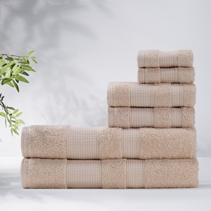 Luxury Border Five Star Hotel Red Bath Hand Towel Set