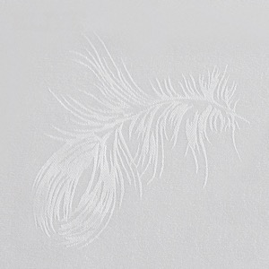Classic Luxury 100% Cotton White Feather Pattern Jacquard Hotel Linen Bedroom Bedding Sheet Set