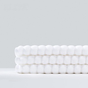 Supply High Quality Hotel White Cotton Soft Non Slip Jacquard Bath Mat