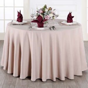 Hotel Restaurant Table Linens Plain White Polyester 108 Inch Round Wedding Table Cloth