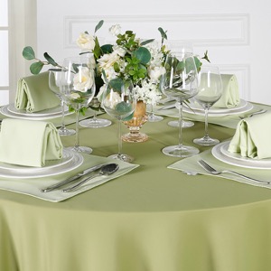 Hot Sale Large Events White Restaurant Round Table Cloth Wedding