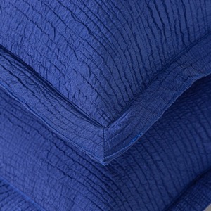 Custom Sofa Bed Cushion Cover Blue Solid Quilting Throw Pillow Cover Dutch Velvet Cushion Cover With Invisible Zipper