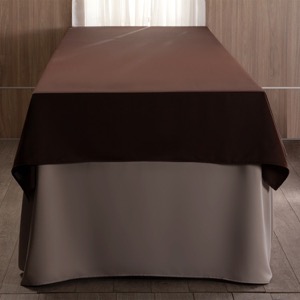 Mantel marrón rectangular rectangular cuadrado 100% poliéster mantel para fiesta de boda