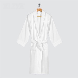 White Hotel Bath Robe Cotton Towel Bathrobe Slippers Set Unisex Bathrobe