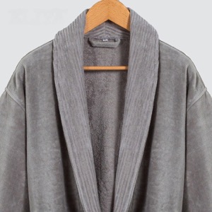 Hooded Terry Cloth Robes Women Plaid Pattern Bathrobe Robe 2023 Men's Sleepwear 100% Cotton Hotel Bathrobe