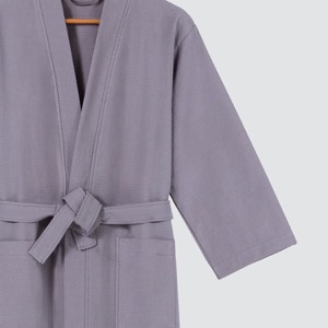 Hot Selling Easy Customized 100% Cotton Hotel BathrobeTowel Hotel Kimono Waffle Weave Bath Robe