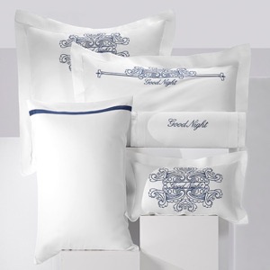 Blue Embroidery 100% Cotton Hotel Bedding Set logo Luxury 5 Star Hotel Bed Sheet Set Wholesale