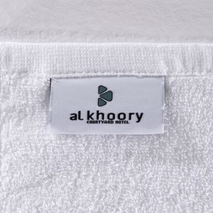 16S white towels 100% cotton soft and stylish with jacquard design for hotel use