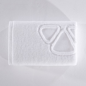 16S white towels 100% cotton soft and stylish with jacquard design for hotel use