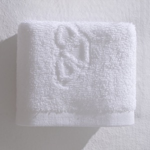 16S white towels 100% cotton soft and stylish with jacquard design for hotel use