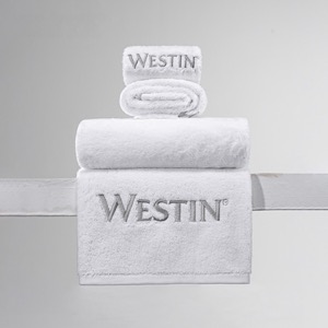 Eco Friendly Bath Towel Cotton White With Exquisite Embroidery Logo
