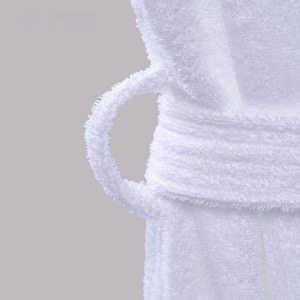Highly absorbent bathrobes 100% cotton white terry with good durability
