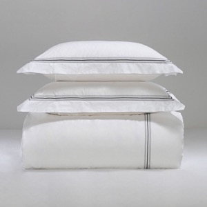 Luxury Embroidered Bedding With Satin Edging