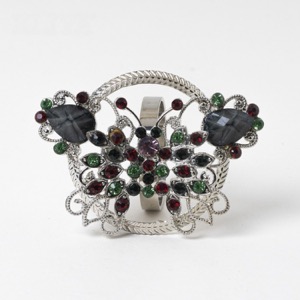 Shattered Crystal Peacock Napkin Ring