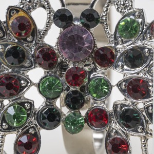 Shattered Crystal Peacock Napkin Ring