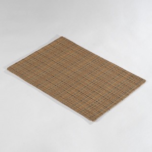 Elegant Striped Orange Linen Placemat