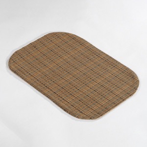 Orange Striped Linen Round Corner Placemats